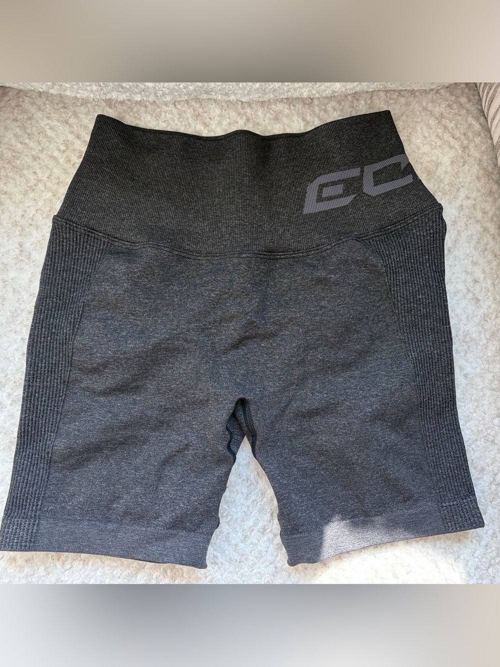 ECHT Charcoal Scrunch Butt Shorts